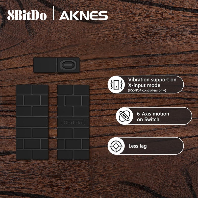 AKNES محول وحدة التحكم اللاسلكية USB 8BitDo 2 لمحول Switch 2/Switch/Switch OLED، Steam Deck، Windows، macOS، وحدة تحكم PS5/PS4/PS3، وحدة تحكم Xbox Series X/S، كابل OTG لوحدة التحكم Bluetooth - Image 5